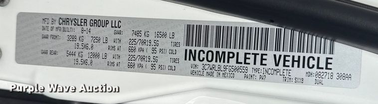 image for item EG6160 2015 Dodge Ram 4500  utility / service truck