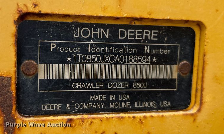 image for item EM0579 2010 John Deere 850J dozer