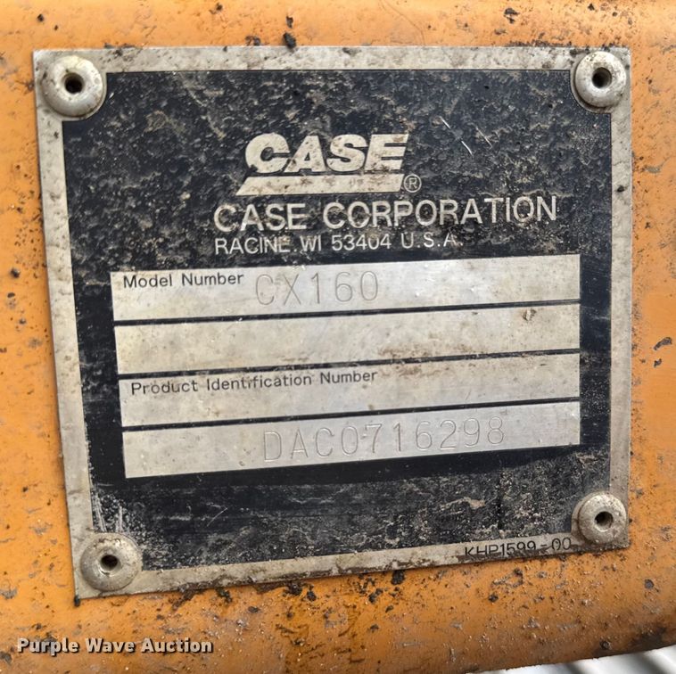 image for item EM2340 2002 Case CX160 excavator