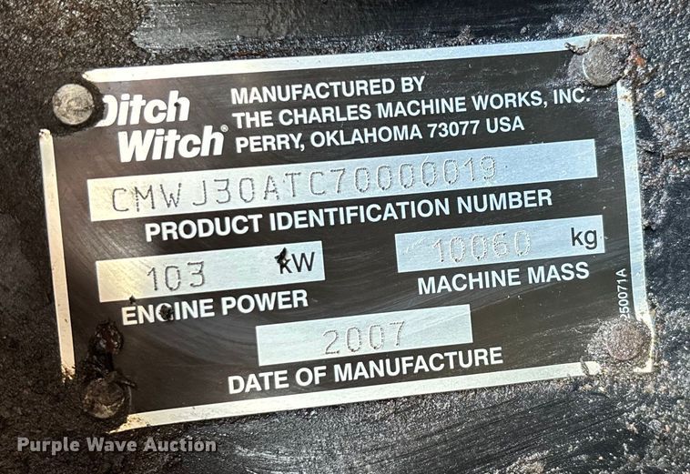 image for item EN5550 2007 Ditch Witch JT3020 All Terrain directional boring unit