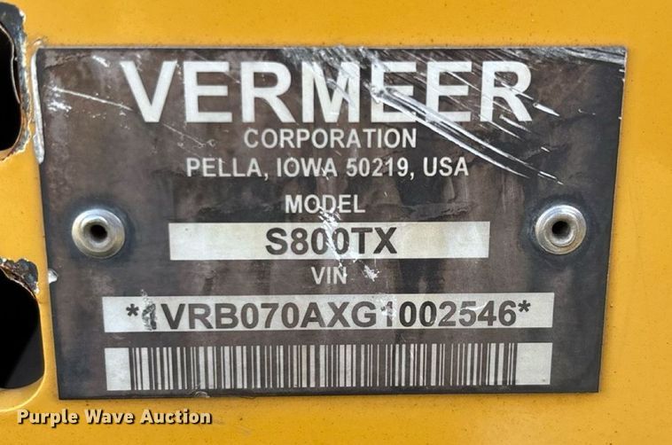 image for item EN5556 2016 Vermeer S800TX compact utility loader