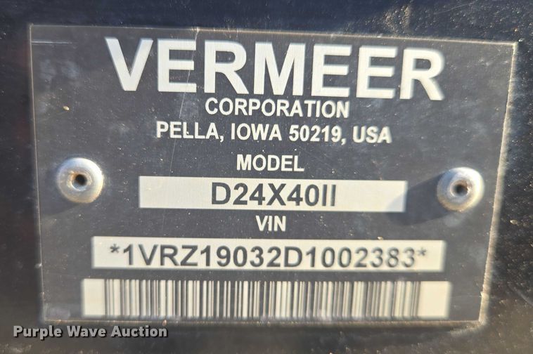 image for item EN8346 2013 Vermeer D24X40 Navigator Series II directional boring unit