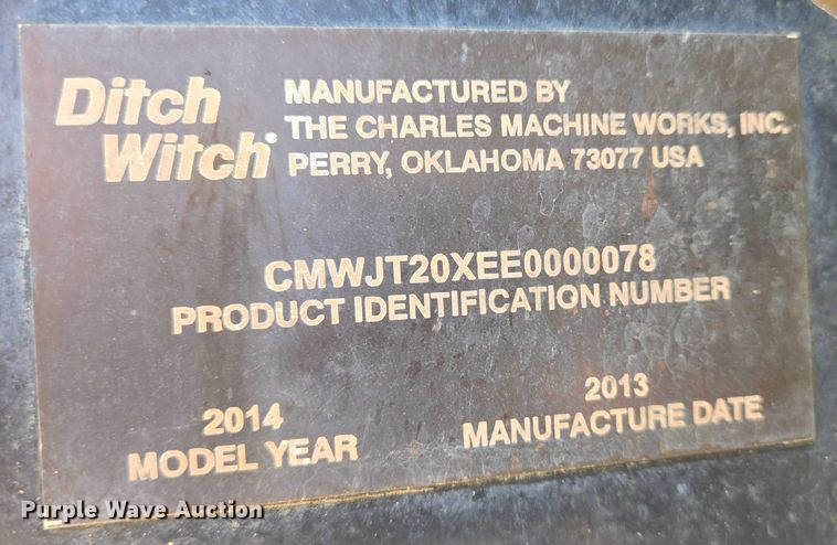 image for item EN8349 2014 Ditch Witch JT20 directional boring unit