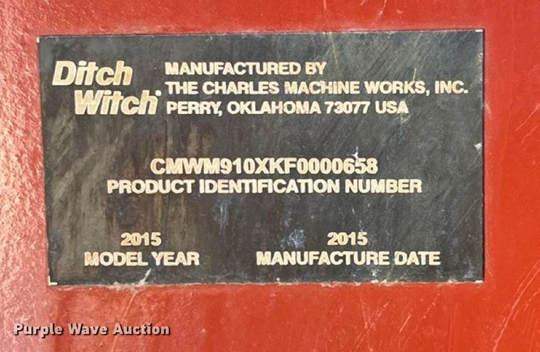 image for item EN8353 2015 Ditch Witch RT100 trencher