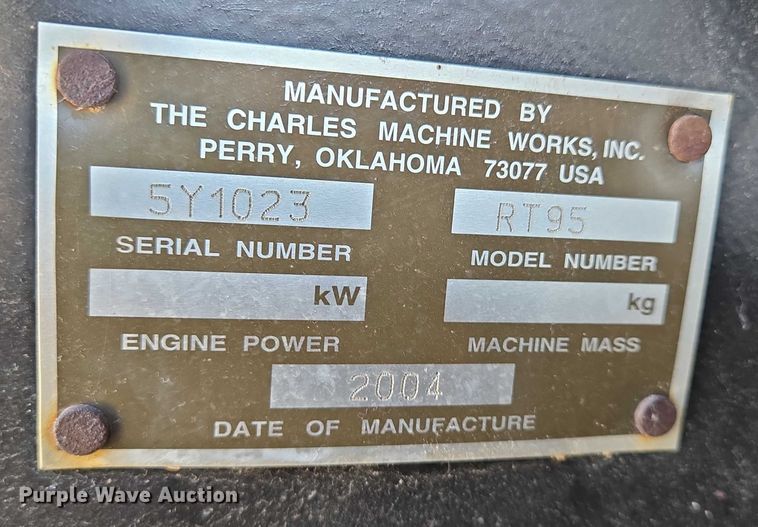 image for item EN8369 2004 Ditch Witch RT95 trencher