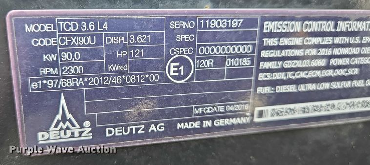 image for item EN8371 2017 Ditch Witch RT125 Quad vibratory cable plow