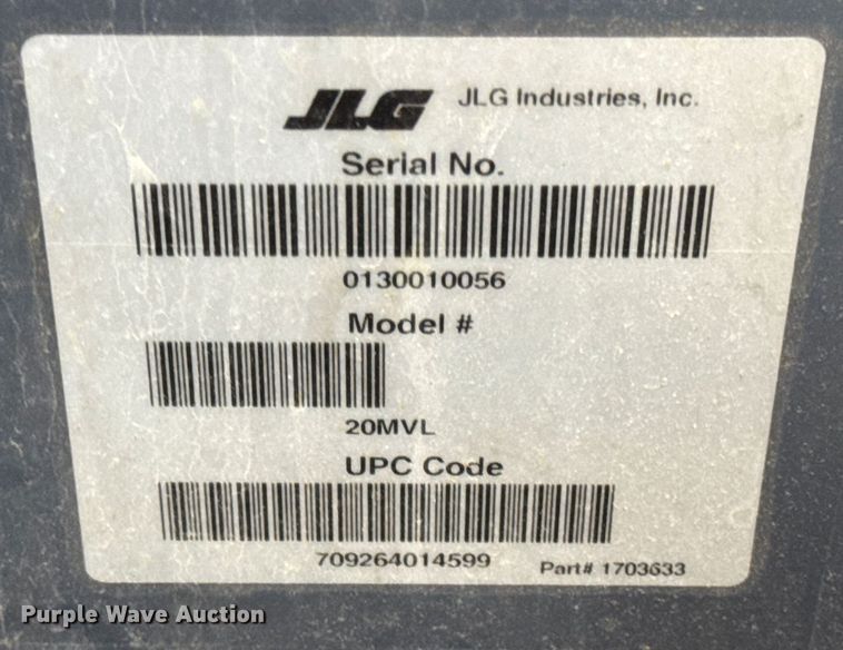 image for item ER0015 2007 JLG 20MVL vertical lift