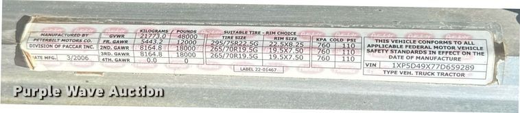 image for item ER2275 2007 Peterbilt 379 vacuum truck