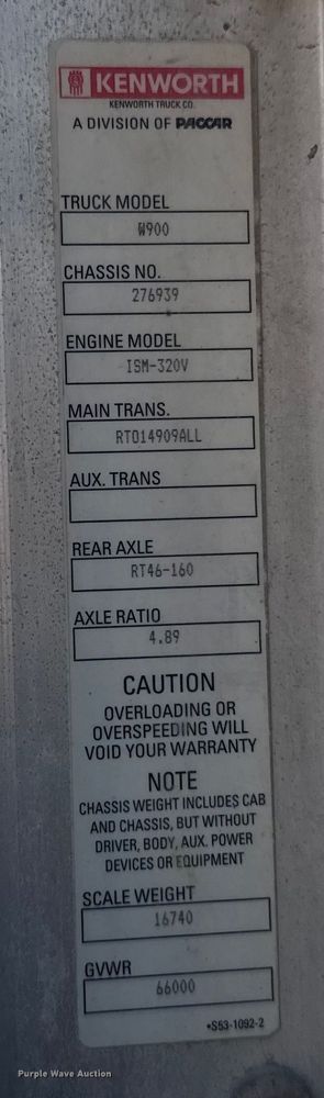 image for item ER2333 2011 Kenworth W900 ready mix truck