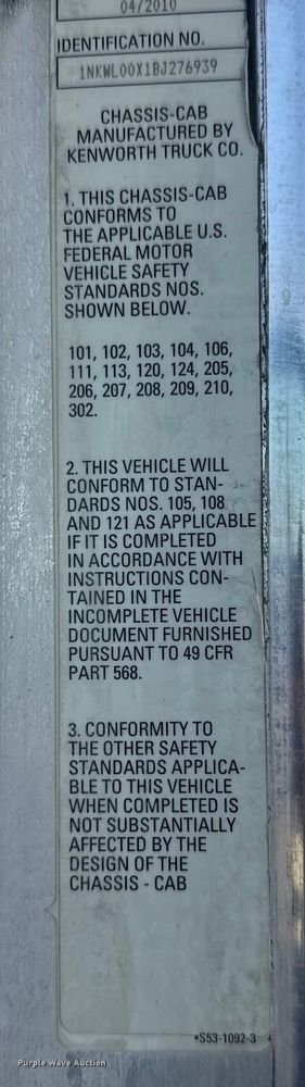 image for item ER2333 2011 Kenworth W900 ready mix truck