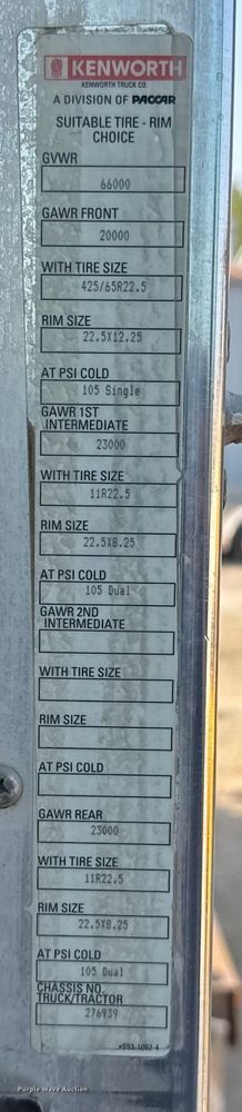 image for item ER2333 2011 Kenworth W900 ready mix truck