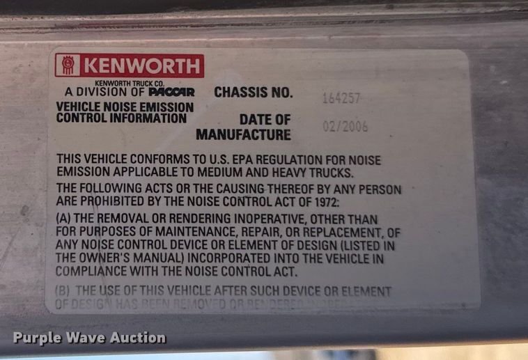 image for item ER2334 2007 Kenworth T800 ready mix truck