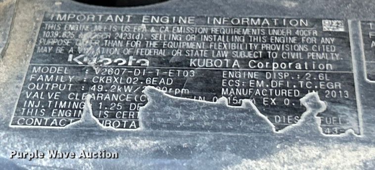 image for item ET3096 2013 Bobcat T590 tracked skid steer loader