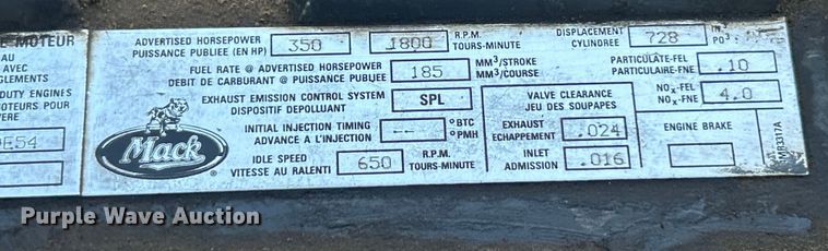 image for item ET3102 2000 Mack RD688S  roll-off container truck