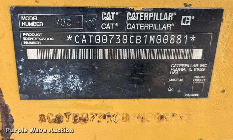 image for item EU0068 2006 Caterpillar 730 water wagon