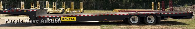 image for item EU0074 2008 Ledwell LW48-HT2-10-PB drop deck hydraulic tail equipment trailer