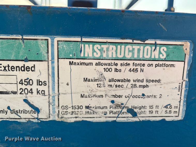 image for item EU0075 2016 Genie GS-3246 scissor lift