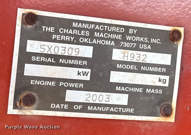 image for item EU2152 2012 Ditch Witch RT115H cable plow