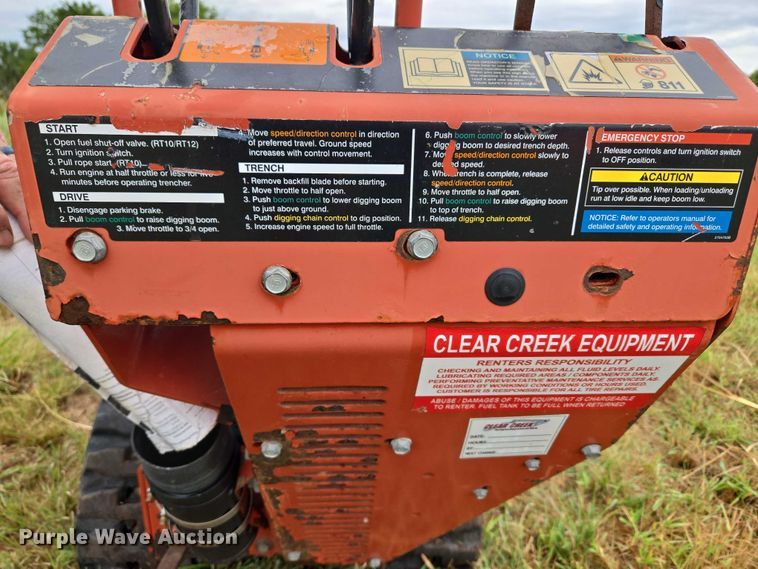 image for item EU3557 2013 Ditch Witch RT12 trencher