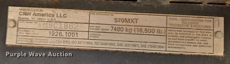 image for item EU3621 2005 Case 570MXT landscape tractor