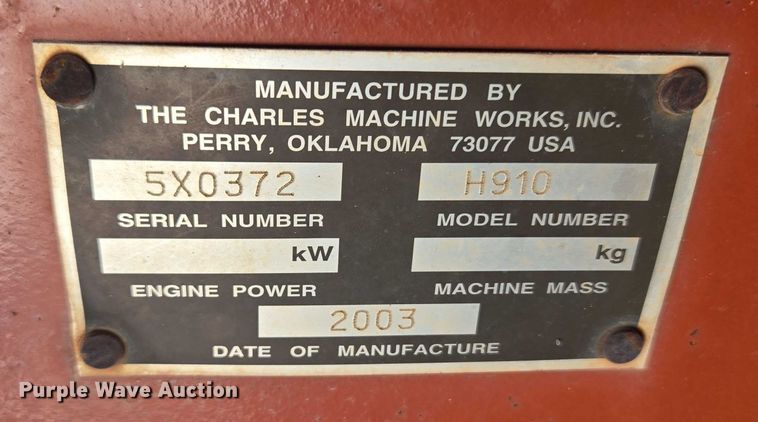 image for item EU3622 2003 Ditch Witch RT115H trencher