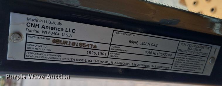 image for item EU3625 2014 Case 580 Super N backhoe