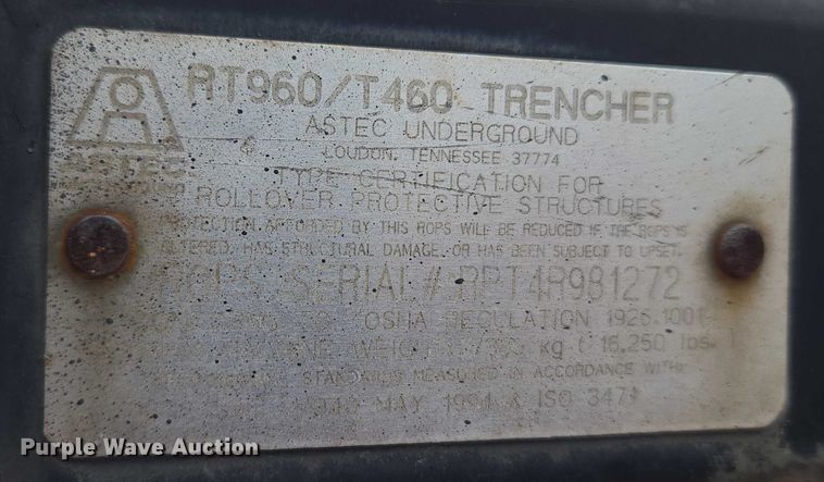 image for item EU3635 2008 Astec RT960 