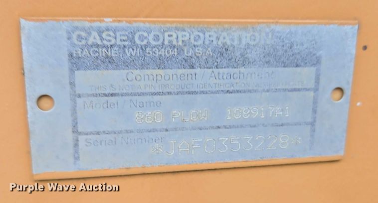 image for item EU3636 2001 Case 960 cable plow