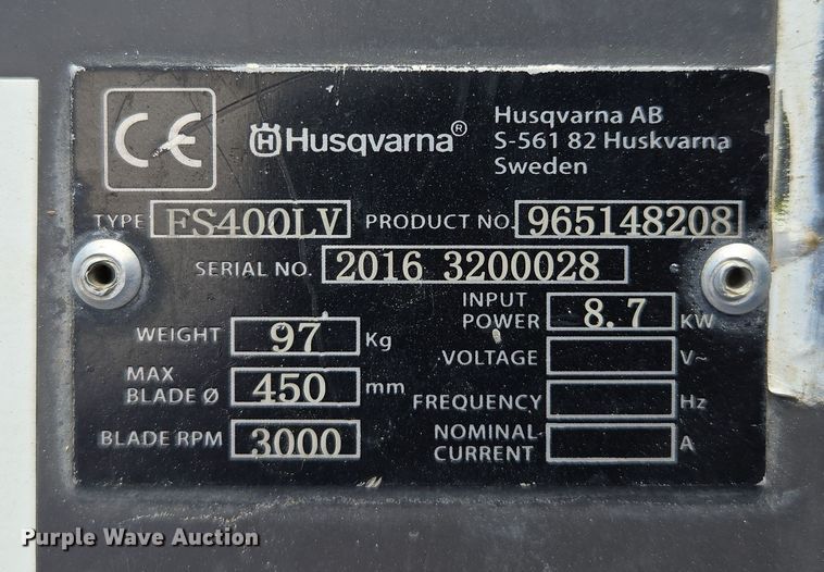 image for item EV1602 Husqvarna FS400LV concrete saw