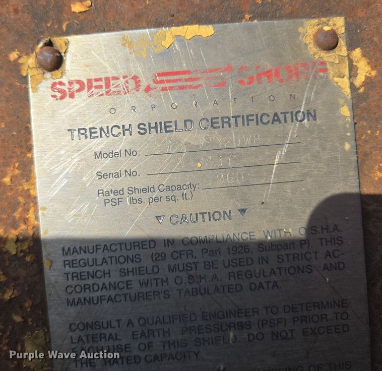 image for item EV1646 Speed Shore TS-0832DW8 trench box