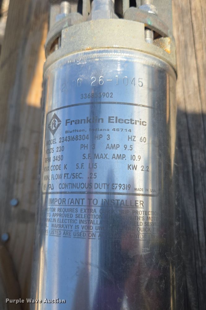 image for item EV1663 Franklin Electric submersible pumps