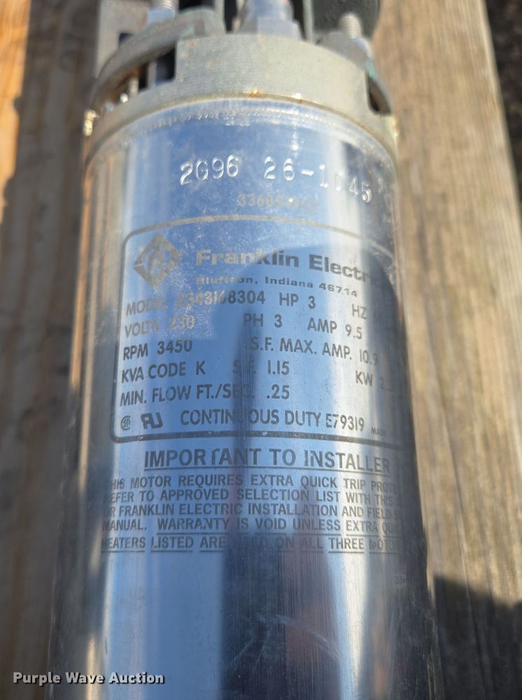 image for item EV1663 Franklin Electric submersible pumps