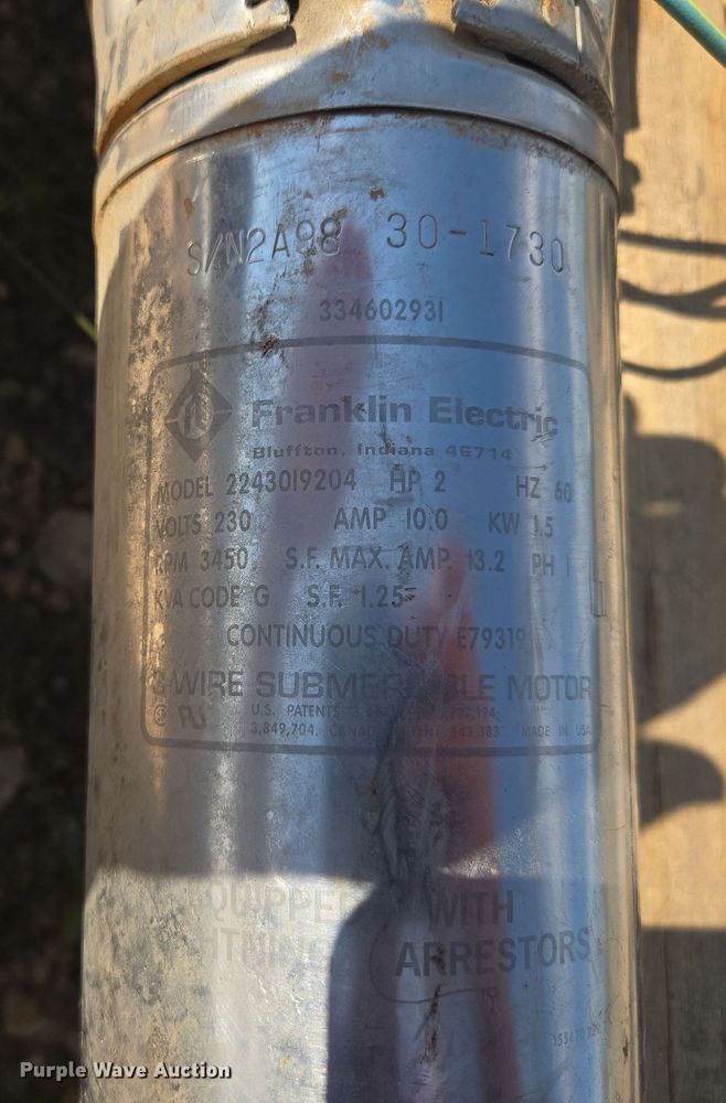 image for item EV1663 Franklin Electric submersible pumps