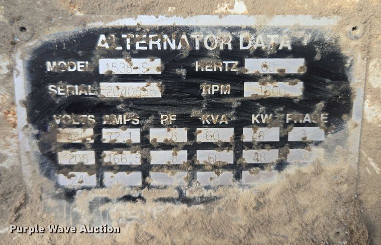 image for item EV1666 1998 Generac 98A01538S generator