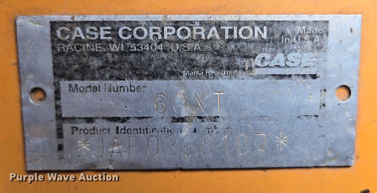 image for item EV1725 2002 Case 60XT skid steer loader