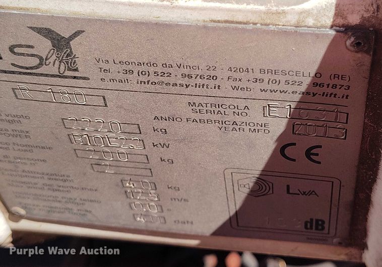 image for item IP9695 2013 Easy Lift R180 boom lift