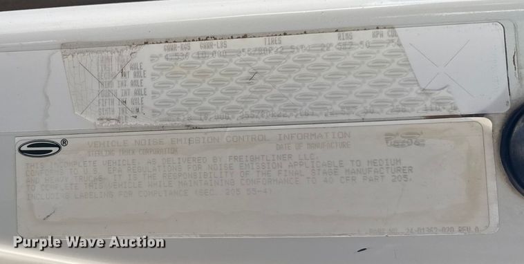 image for item NU9554 2007 Sterling Acterra utility / service truck