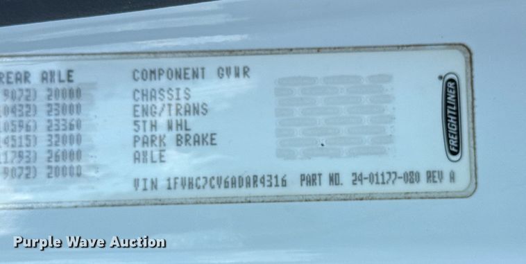 image for item NU9568 2010 Freightliner Business Class M2 grapple crane truck 