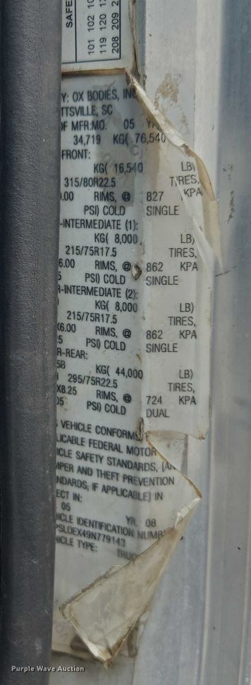 image for item YA0687 2009 Peterbilt 365 dump truck