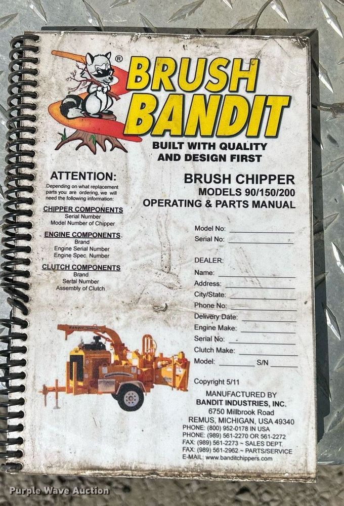 image for item YA0766 2012 Bandit industries 200XP wood chipper