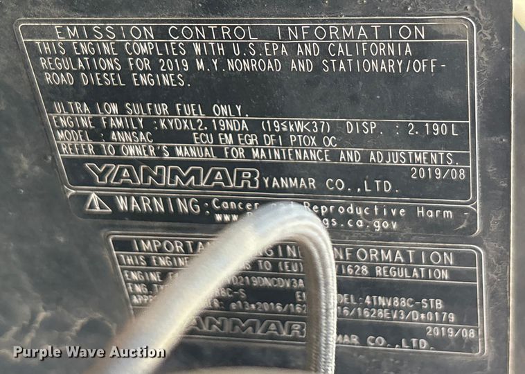 image for item YA0952 2019 Takeuchi TB240  mini excavator