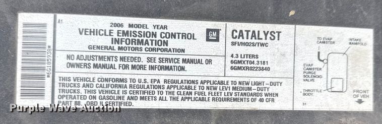 image for item DJ7779 2006 Chevrolet Silverado 1500 pickup truck