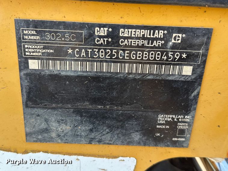 image for item DJ7799 2006 Caterpillar 302.5C mini excavator