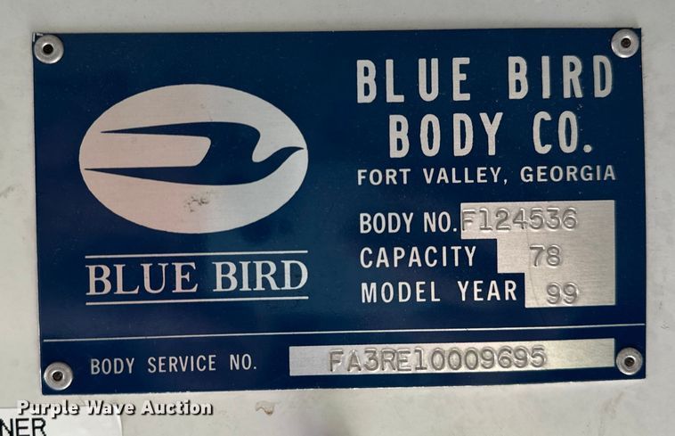 image for item DP8845 1999 Blue Bird All American school bus