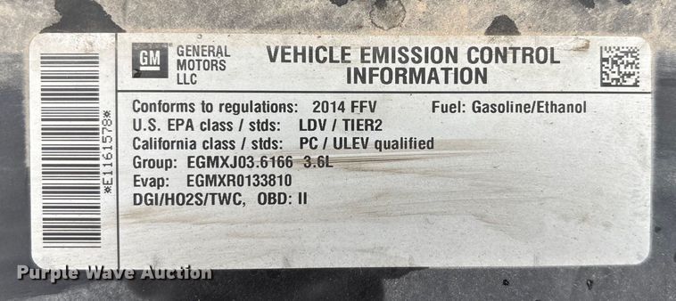 image for item DT3417 2014 Chevrolet Impala Limited Police Cruiser 