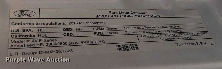 image for item DT6269 2013 Ford F450 dump truck