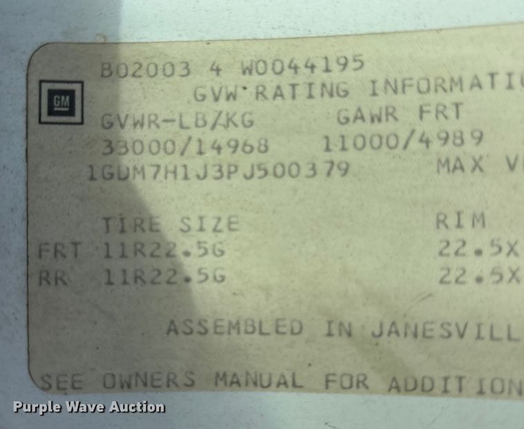 image for item DU1273 1993 GMC Top Kick C6500 tank truck