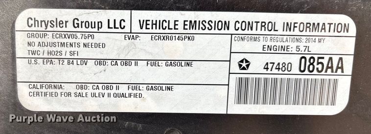 image for item DU1274 2014 Dodge Charger Police  