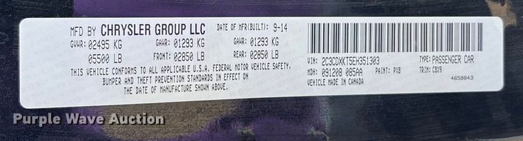 image for item DU1274 2014 Dodge Charger Police  