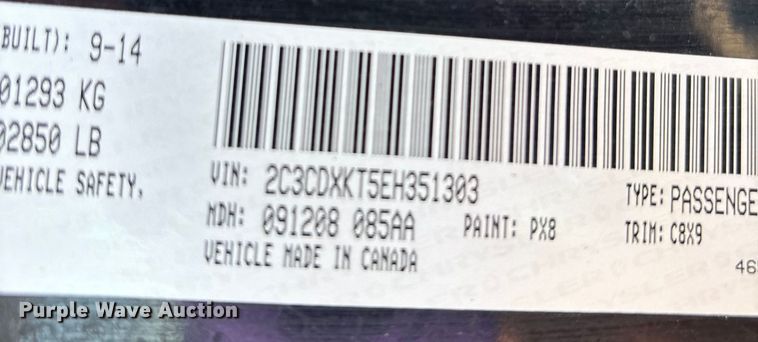 image for item DU1274 2014 Dodge Charger Police  